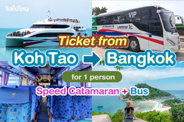 [From Suratthani​ Koh Tao to Bangkok] Bus + Speed Catamaran by Lomprayah One Way Ticket