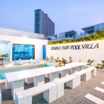 พูลวิลล่าพัทยา : Double Fun Pool villa สำหรับ 20 ท่าน