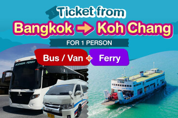 [From Bangkok] Bus + Ferry : One way ticket from Bangkok to Koh Chang (Ao Thammachat)