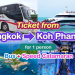 บัตรโดยสารจาก กรุงเทพ ไป เกาะพะงัน สำหรับ 1 ท่าน (เที่ยวเดียว รถบัส+เรือคาตามารัน) โดย ลมพระยา