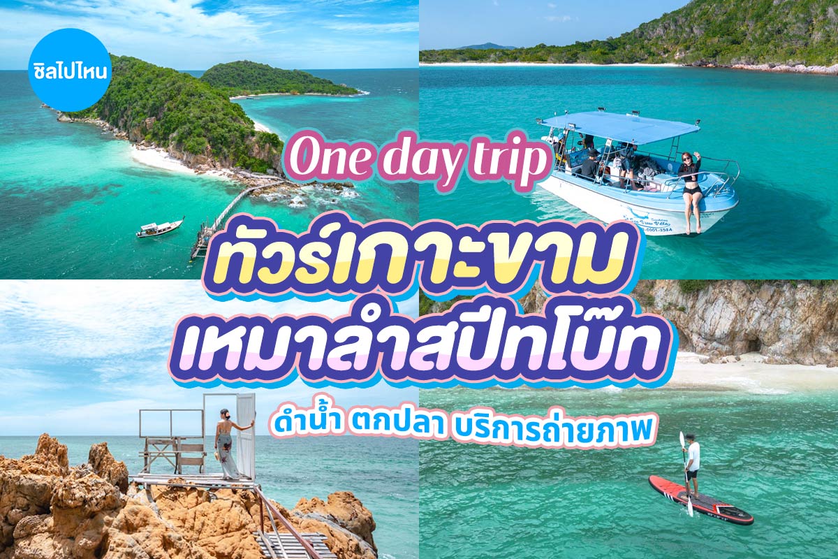 One Day Trip เกาะขาม เรือสปีทโบ๊ท(เหมาลำ) Sea View Villa @แสมสาร สัตหีบ