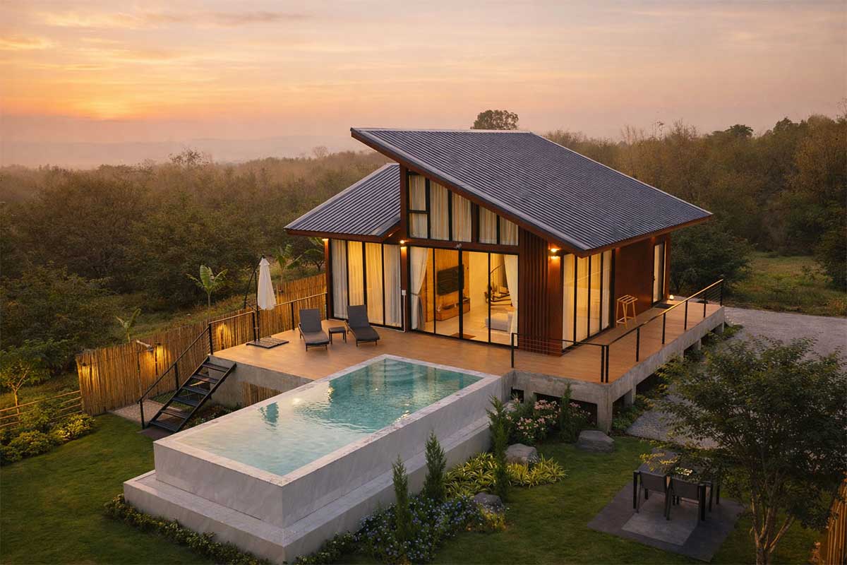 พูลวิลล่าเพชรบูรณ์ : Solitude Villas (Private Pool Villa)