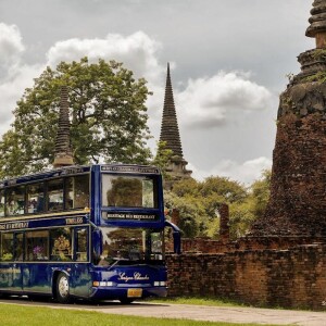 สุริยันจันทรา : Heritage Bus Restaurant นั่งรถบัสหรูชมวิวรอบกรุงเก่า พร้อมทานอาหาร อยุธยา