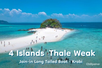 [From Krabi] Long-tail Boat : One Day Trip 4 Islands Talay Weak + Transfer