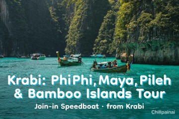 Krabi: Phi Phi, Maya Bay, Pileh Lagoon & Bamboo Islands Tour · Join-in Speedboat · from Krabi